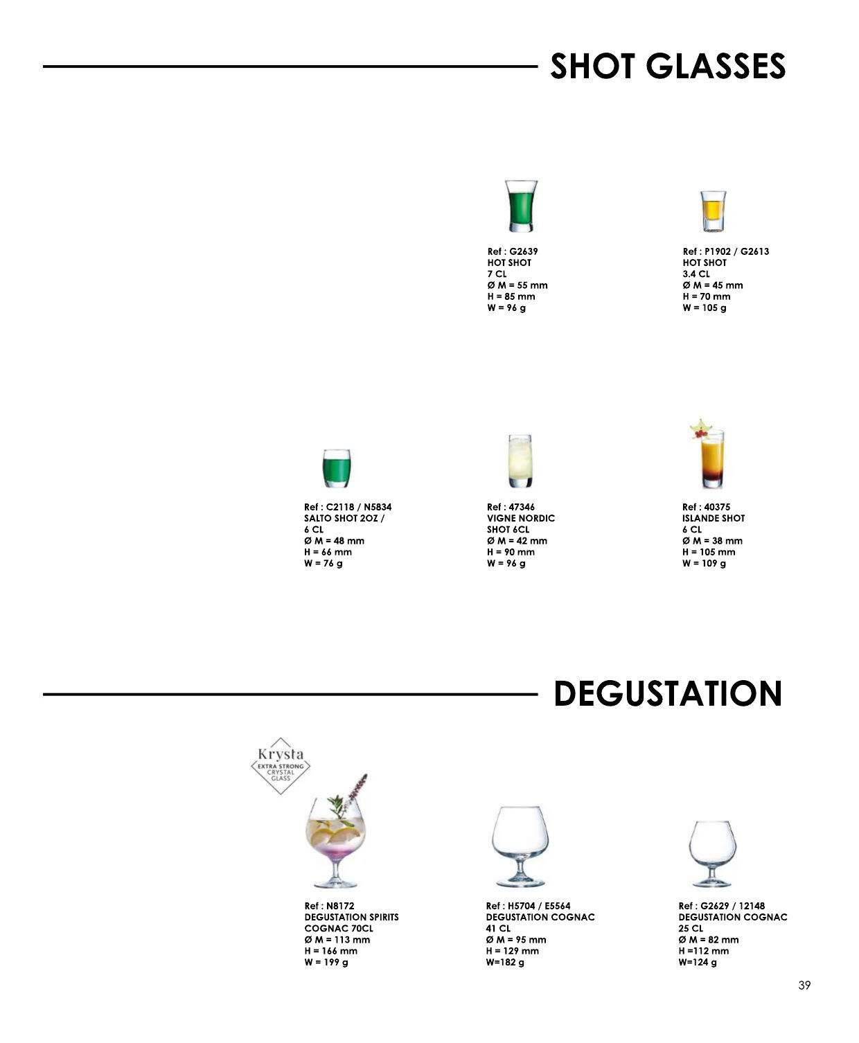 Degustation — catalogue page 1