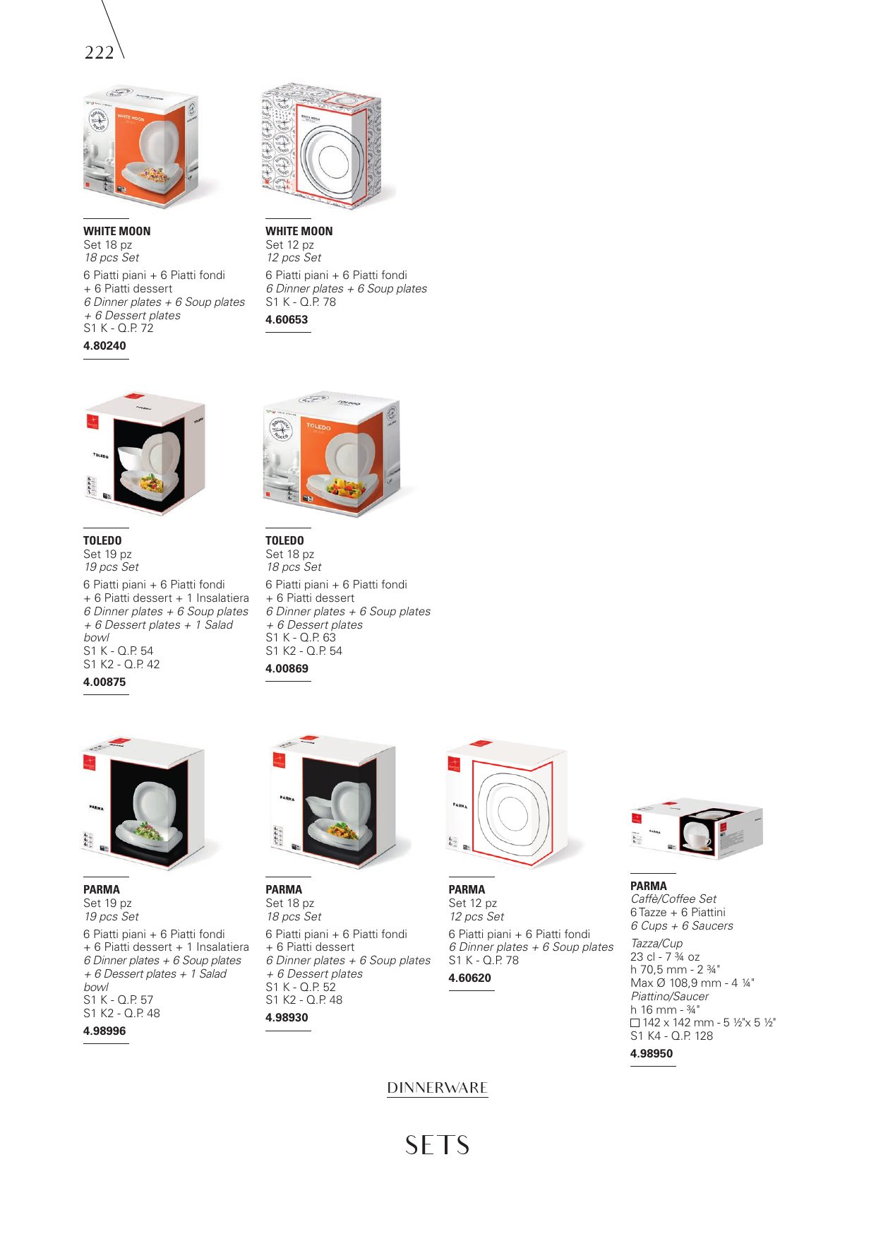 Sets — catalogue page 1