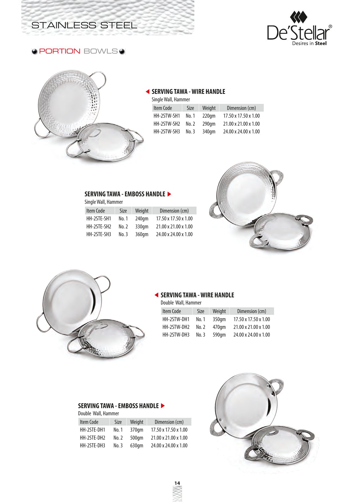 Serving Tawa - Wire Handle — catalogue page 1