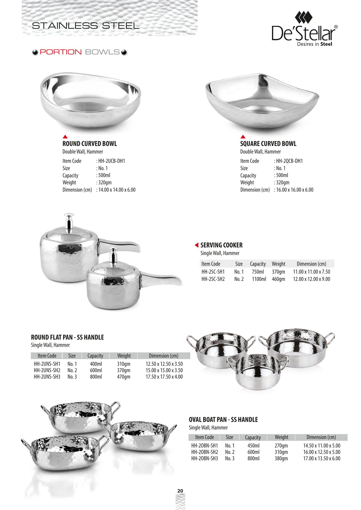 Round Curved Bowl — catalogue page 1