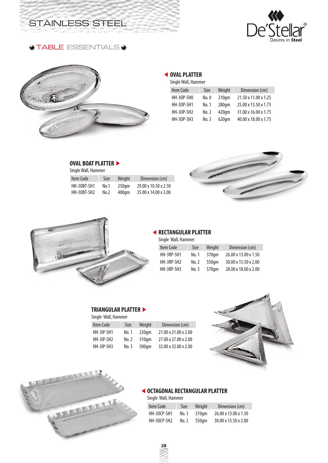 Octagonal Rectangular Platter — catalogue page 1