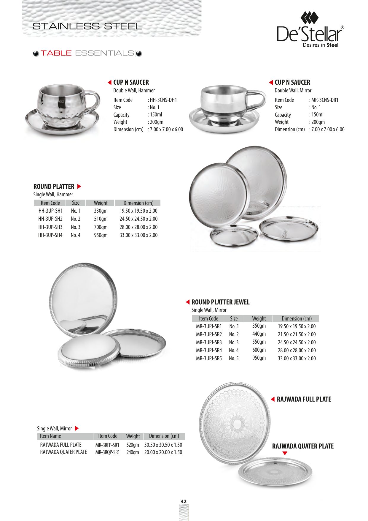 Round Platter — catalogue page 1