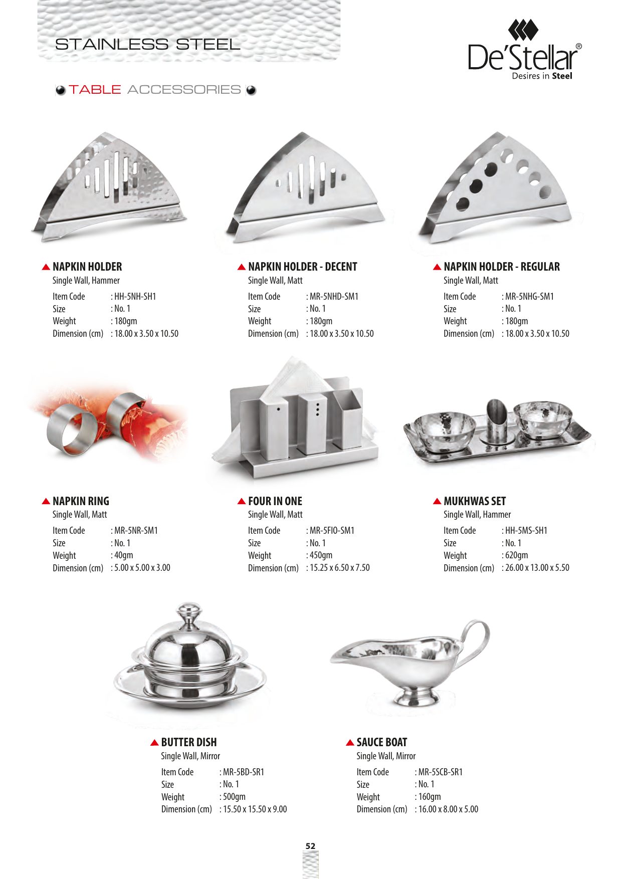 Napkin Holder — catalogue page 1