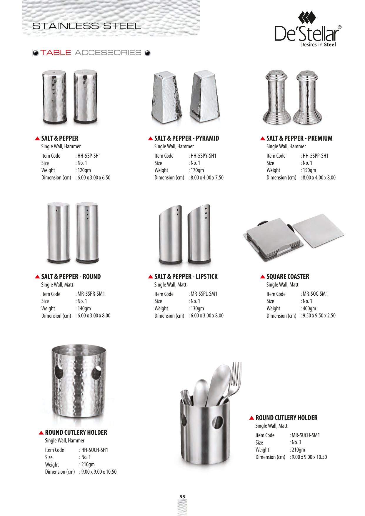 Round Cutlery Holder — catalogue page 1