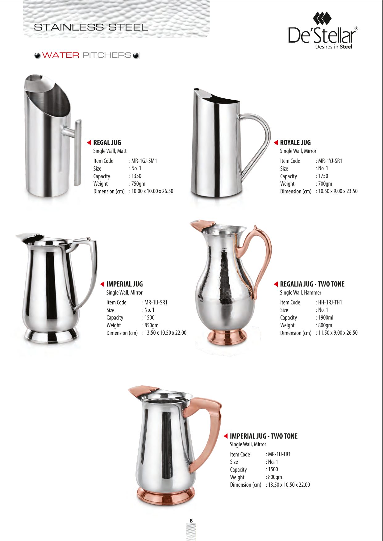 Imperial Jug — catalogue page 2