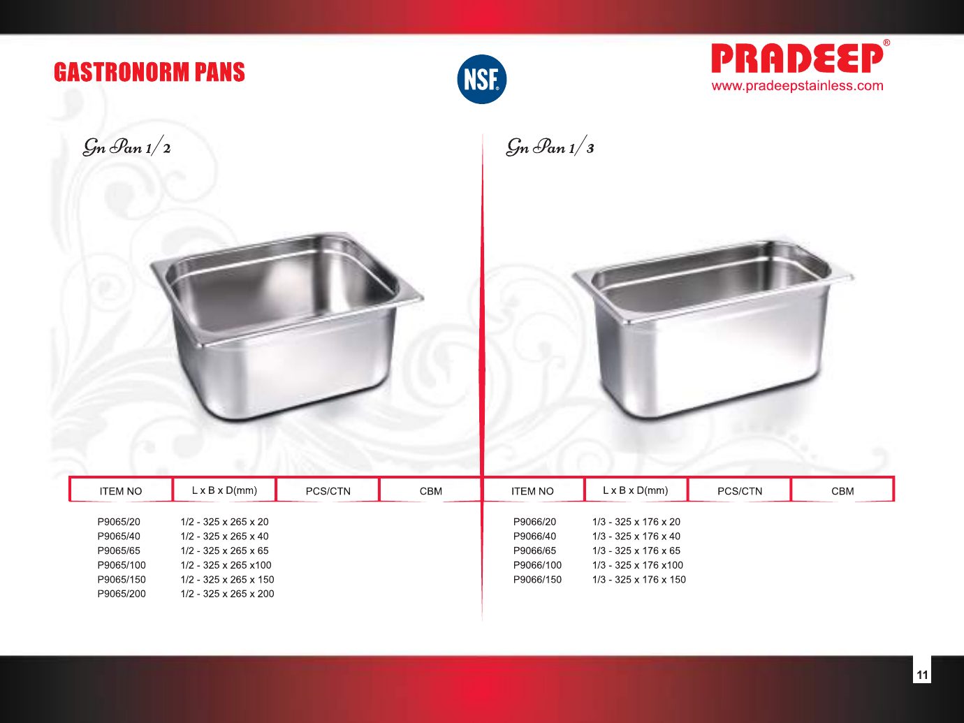 Gastronorm Pans 2/4 & 2/3 — catalogue page 2