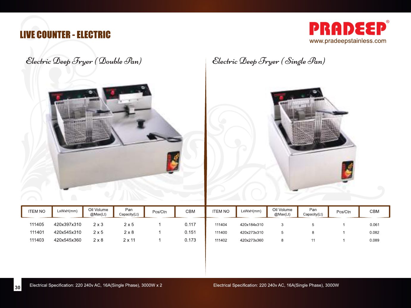 Live Counter – Electric Deep Fryer — catalogue page 1