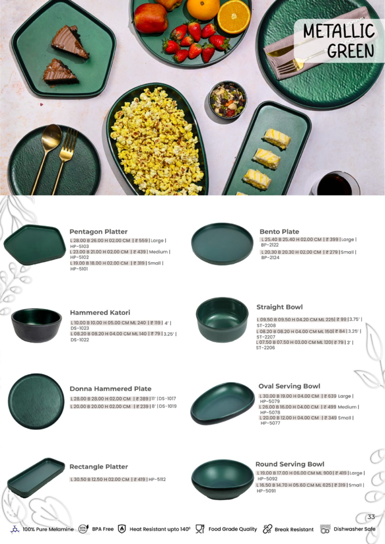 Metallic Series – Green — catalogue page 1