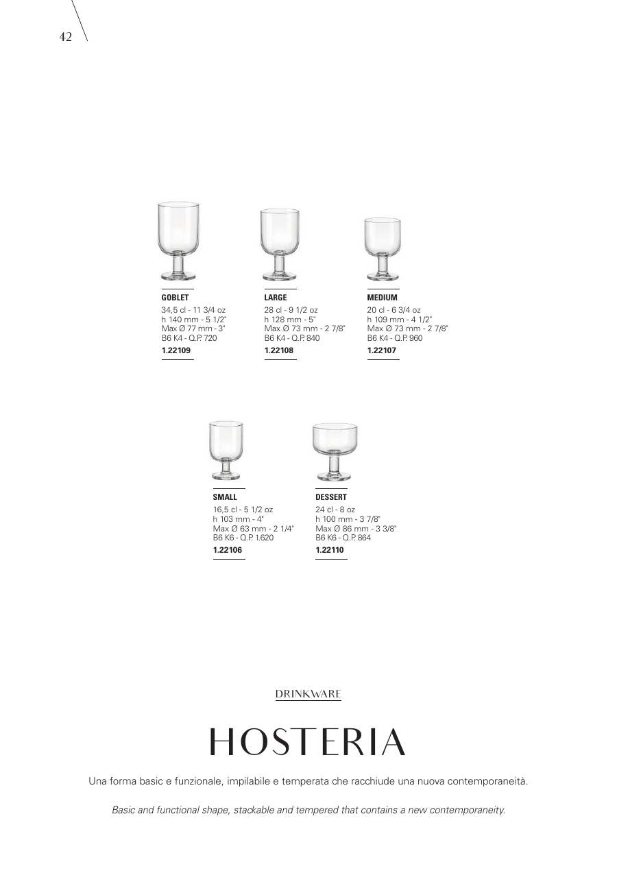 Bormioli Rocco Bormioli Rocco Glassware 2025 page — page 44